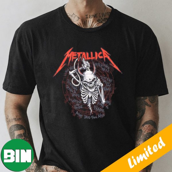 Screaming Skull Metallica Merch Pop Up Store Fan Gifts T-Shirt