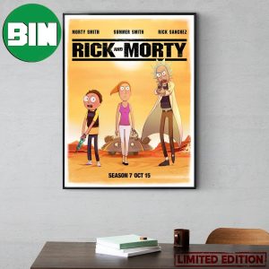 Season 7 of Rick And Morty Premieres On October 15 2023 Home Decor Poster Canvas