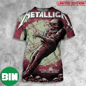 Second Night Of M72 World Tour From Stade Olympique Montreal Quebec Canada Metallica Poster All Over Print T-Shirt