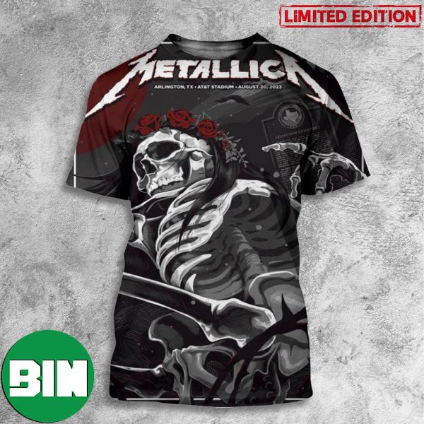 Second Night Of The M72 Arlington In AT&T Stadium Metallica August 20 2023 World Tour All Over Print T Shirt