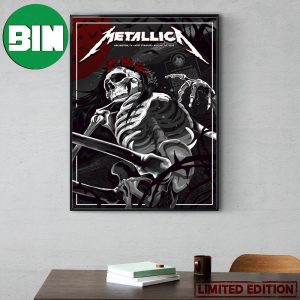 Second Night Of The M72 Arlington In AT&T Stadium Metallica August 20 2023 World Tour Canvas Poster