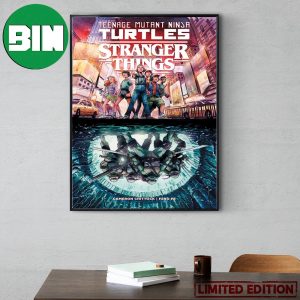 Teenage Mutant Ninja Turtles x Stranger Things Full Story Home Decor Poster Canvas