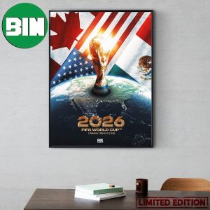 The Countdown To The 2026 FIFA World Cup In Canada Mexico USA Home Decor Poster Canvas