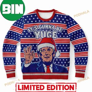 Yuge Trump Ugly Christmas Sweater Best 2023 Xmas Gift For Men And Women