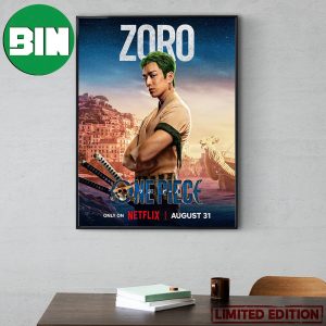 Zoro One Piece Netflix Live Action Poster Canvas
