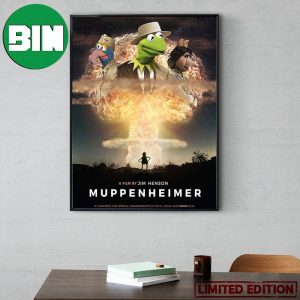 A Film By Jim Henson Muppenheimer Funny Movie Poster Canvas