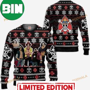 ACE Spade Pirates Member Snowflakes Pattern One Piece Best Ugly Sweater