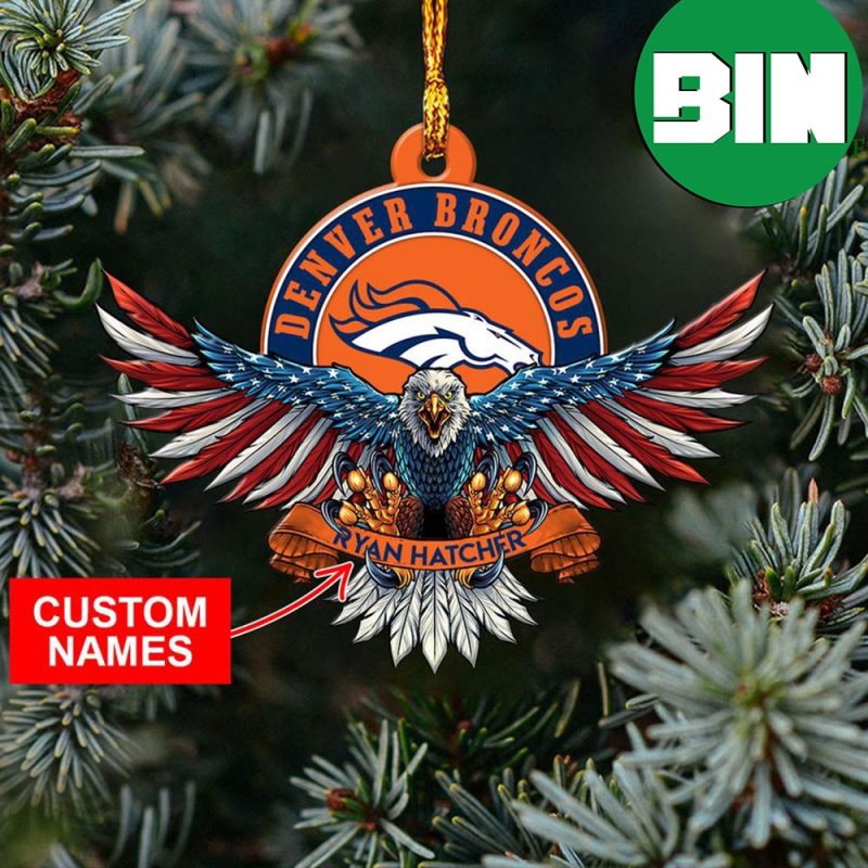 Denver Broncos Football Team Logo Custom Name Christmas Gift All