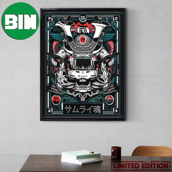 Aston Martin Aramco Cognizant F1 Team Inspired By The Spirit Of The Samurai Japanese GP Home Decor Poster Canvas