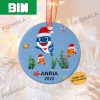Baby Shark 1st Christmas Pine Tree Personalized Family Ornament