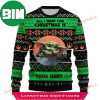 All I Want For Christmas Is Yoda Baby Ugly Knitted Christmas 3D Star Wars Funny Ugly Sweater