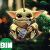 Baby Yoda Hug Black Label For Whiskey Lovers 2023 Christmas Star Wars Gift Ornament