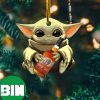 Baby Yoda Hug Busch Latte For Beer Lovers 2023 Christmas Star Wars Gift Ornament