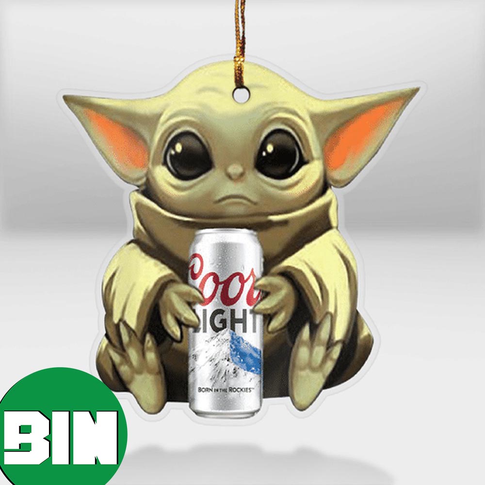 Baby Yoda Hug Coors Light For Beer Lovers 2023 Christmas Star Wars Gift  Ornament - Binteez