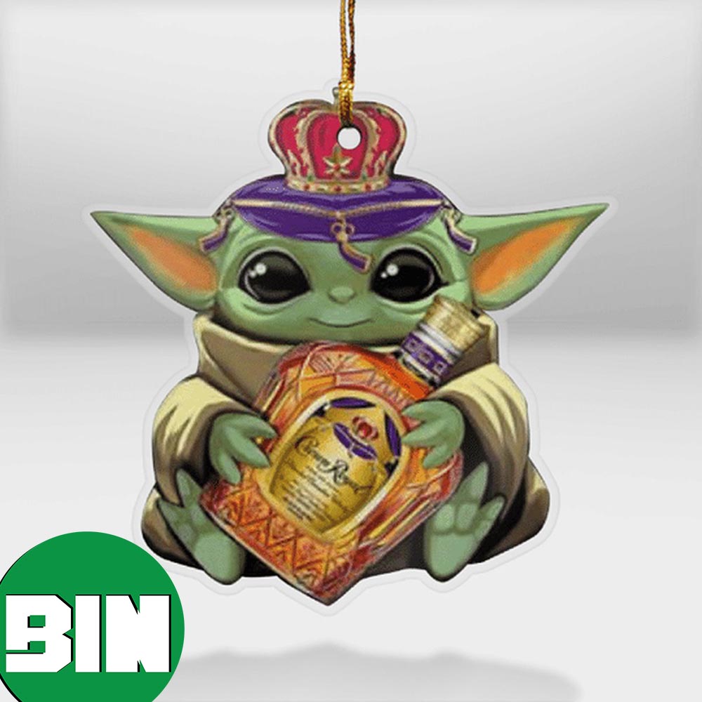Baby Yoda Hug Crown Royal For Whiskey Lovers 2023 Christmas Star Wars Gift  Ornament - Binteez