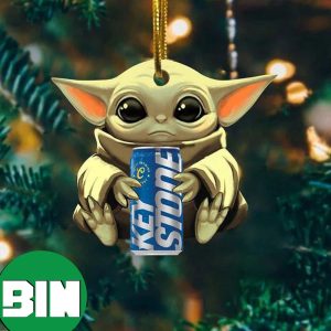 Baby Yoda Hug Keystone Ultra For Beer Lovers 2023 Christmas Star Wars Gift Ornament