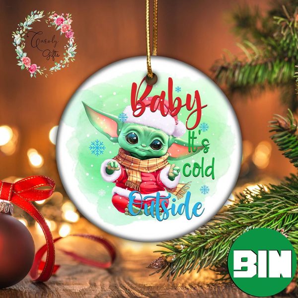 Baby Yoda Star Wars It’s Cold Outside Christmas Unique Gift Xmas Ornament