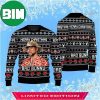 Bad Bunny Merry Christmas Bad Santa Best Holiday 2023 Pine Tree Pattern Ugly Sweater