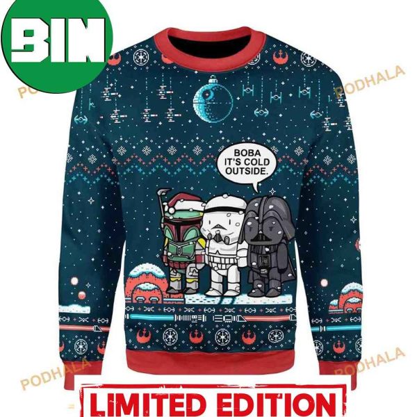 Boba It’s Cold Outside Star Wars Funny Ugly Christmas Sweater