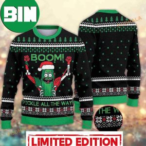 Boom Pickle All The Way Rick And Morty Christmas 3D Ugly Sweater