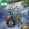 Boston Bruins NHL Grinch Candy Cane Custom Name Xmas Gifts Christmas Tree Decorations Ornament