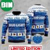 Bud Light Beer Black Blue Pattern Christmas 3D Ugly Sweater