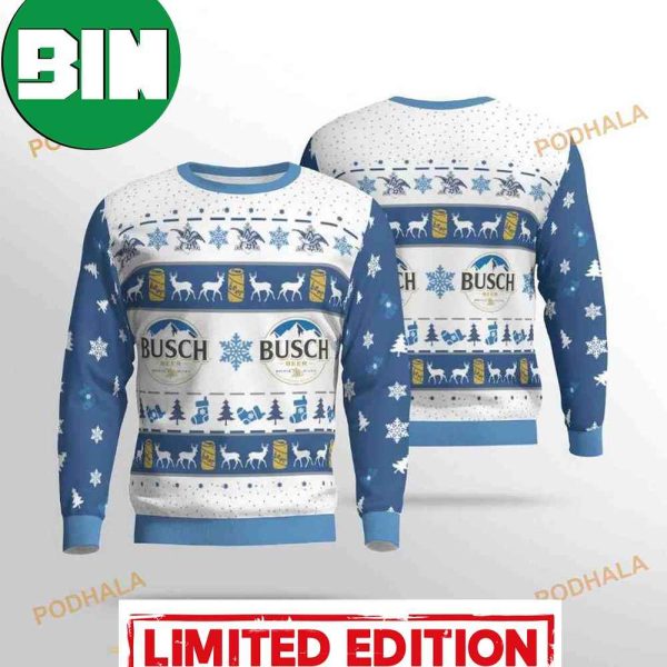 Busch Light Beer Christmas Funny Ugly Christmas Sweater
