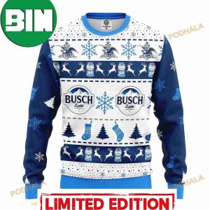 Busch Light Beer For Beer Lovers Knitted Christmas Sweater