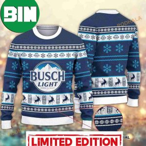 Busch Light Beer Knitted Christmas 3D Ugly Sweater