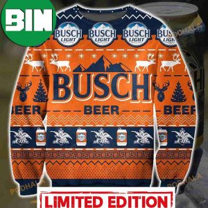 Busch Light Beer Orange Ugly Sweater Christmas 3D Sweater