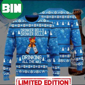 Busch Light Drinker Bells Drinker Bells Drinking Christmas Ugly Sweater