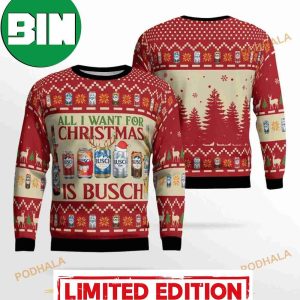 Busch Light Merry Christmas Ugly Sweater Best Gift 2023 For Family