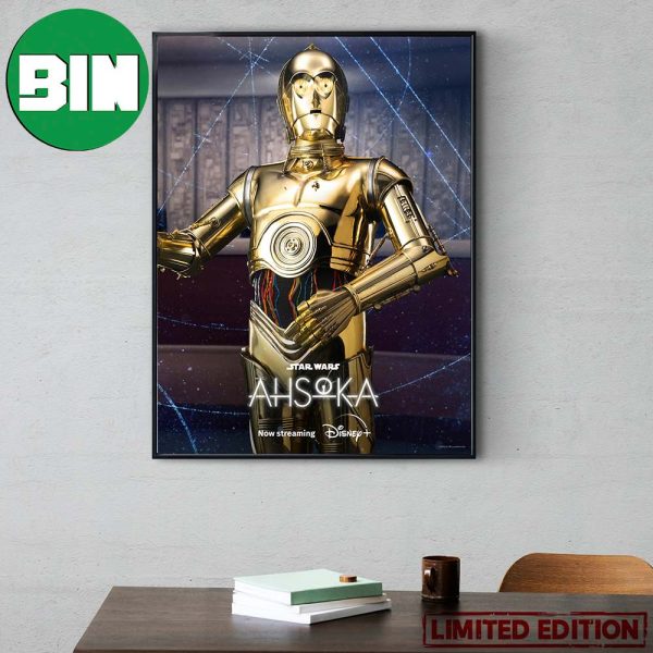 C-3PO Ahsoka Star Wars Original Series On Disney Plus Poster Canvas
