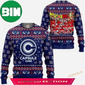 Capsule Corp Anime Dragon Ball Xmas Ugly Christmas Sweater