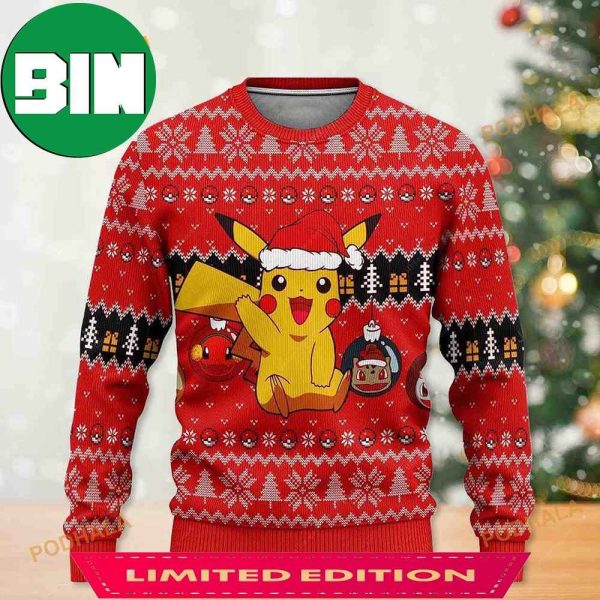 Character Pikachu Santa Pokemon Ugly Christmas Sweater