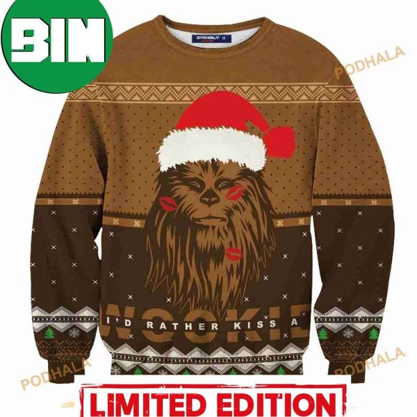 Chewbaccas Star Wars Knitted Christmas 3D Funny Ugly Sweater