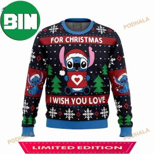 Christmas Love Stitch 3D Funny Ugly Sweater