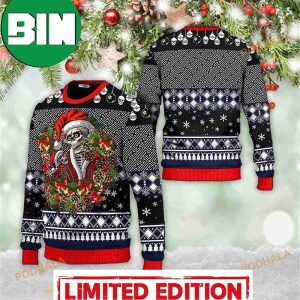 Christmas Santa Skull 3D Funny Ugly Sweater For Women Men