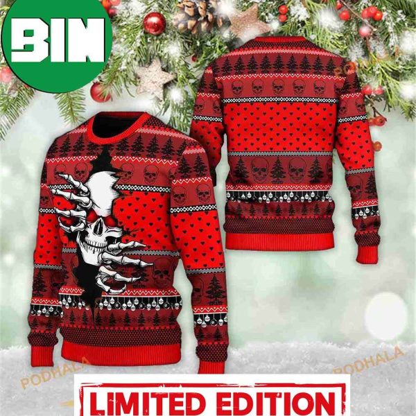 Christmas Skull 3D Funny Ugly Sweater