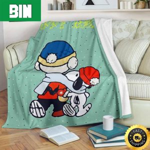 Christmas Snoopy And Charlie Brown Walking Showing Snoopy Blanket