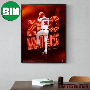 Congratulations 200 Career Wins For Adam Wainwright St Louis Cardinals Home Decor Poster Canvas