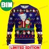 Christmas Dancing Rick And Morty Snowflakes Pattern 3D Funny Ugly Sweater