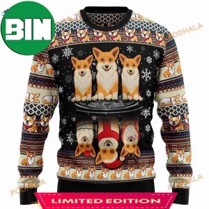 Corgi Funny For Men And Women Knitted Christmas Ugly Sweater