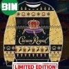 3D Crown Royal Whisky Purple Unique Pattern Funny Ugly Sweater Christmas