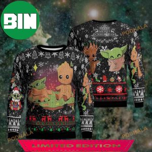 Cute Groot Baby Yoda Star Wars Christmas Funny Ugly Sweater