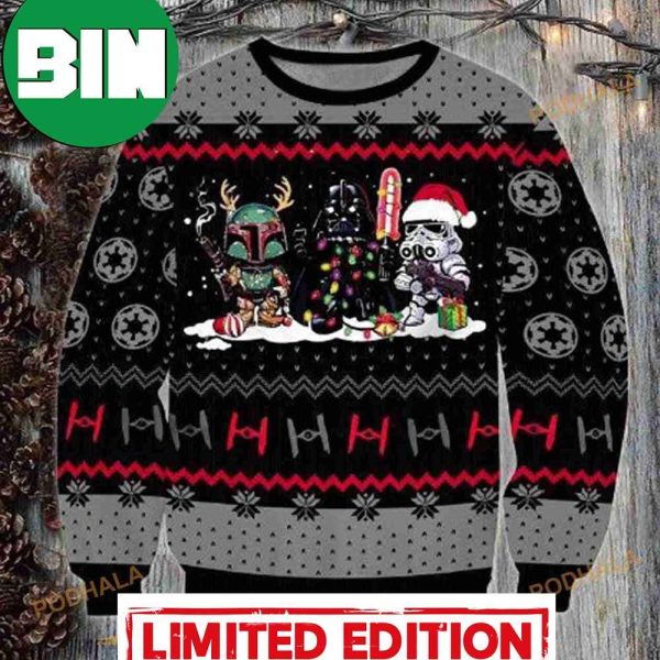 Cute Snowflakes Pattern Star Wars Ugly Christmas Sweater