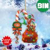 Detroit Lions NFL x Grinch Custom Name Candy Cane Christmas Tree Decorations Ornament
