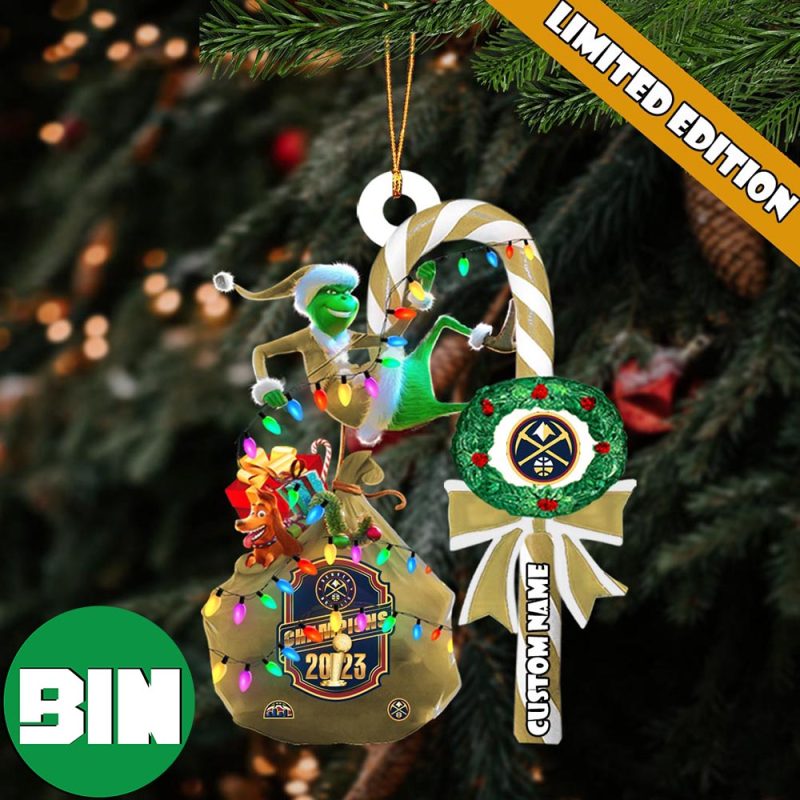 San Francisco Giants MLB Custom Name Grinch Candy Cane Tree Decorations  Xmas 2023 Gift Christmas Ornament - Binteez