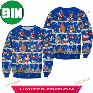 Donald Duck Pattern Xmas Blue 2023 Christmas Disney 3D Ugly Sweater