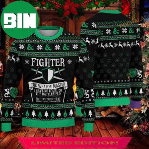 Dungeons And Dragons Classes Collection Fighter The Weapon Master Christmas Ugly Sweater
